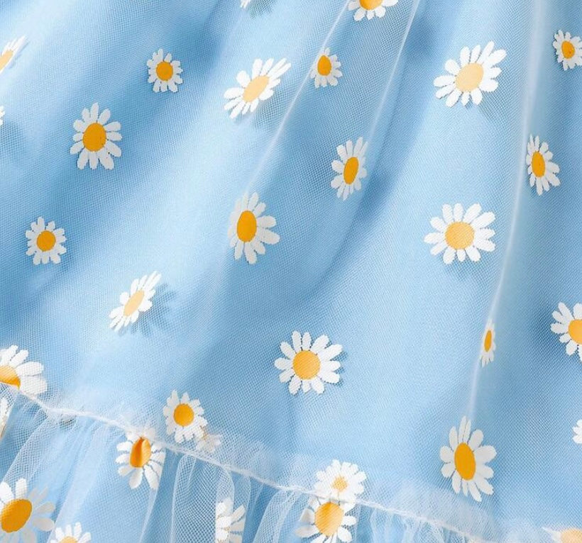 Daisy Print Tulle Dress