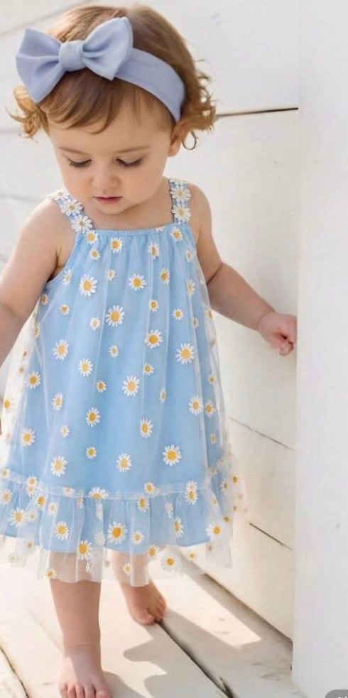 Daisy Print Tulle Dress