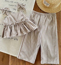 Beige Gingham Set