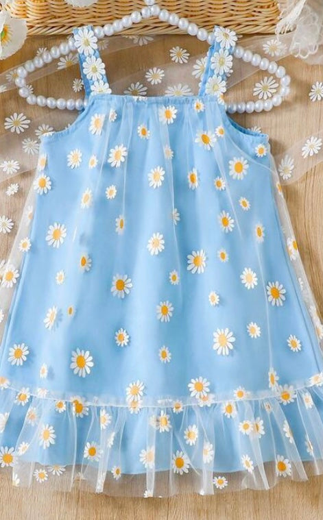 Daisy Print Tulle Dress