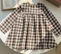 Gingham Dress Brown